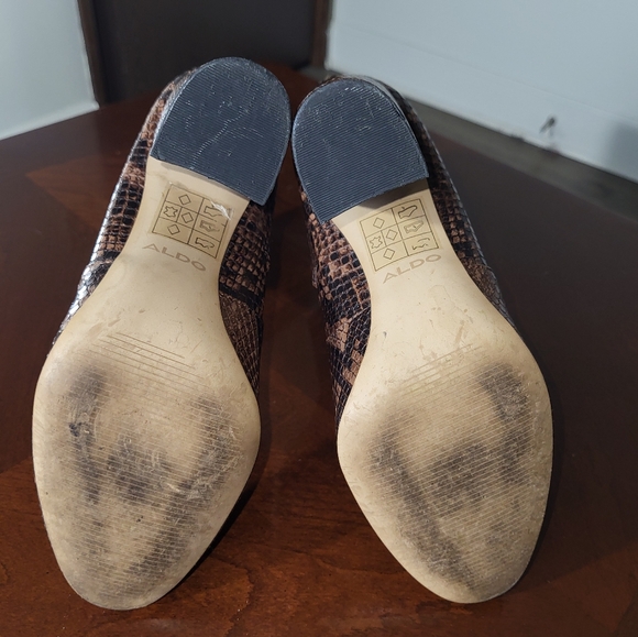 ALDO Aurella Booties in Brown Snake Print Size 7 - Picture 8 of 8